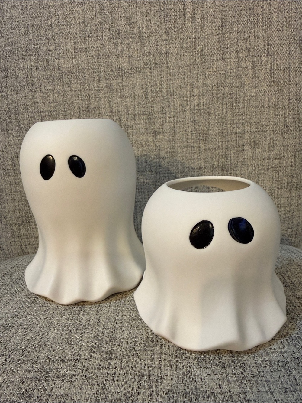Yankee Candle White Ghost Tealight Candle Holders - Set of 2 - NWT